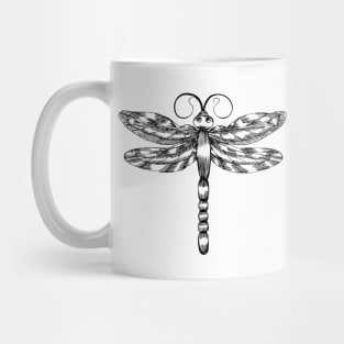 Dragonfly Hand Drawn Mug